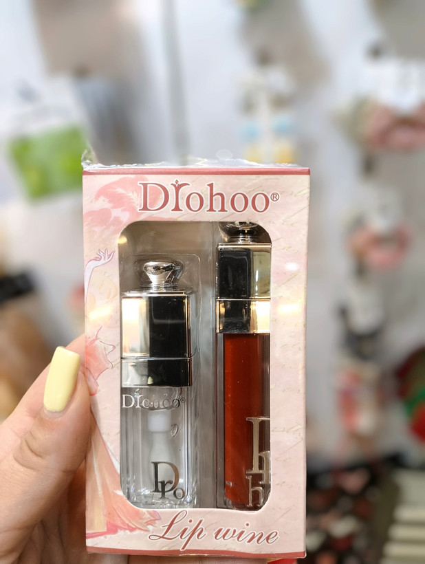 پک دو عددی لیپ گلاس و رژ مایع طرح Dior