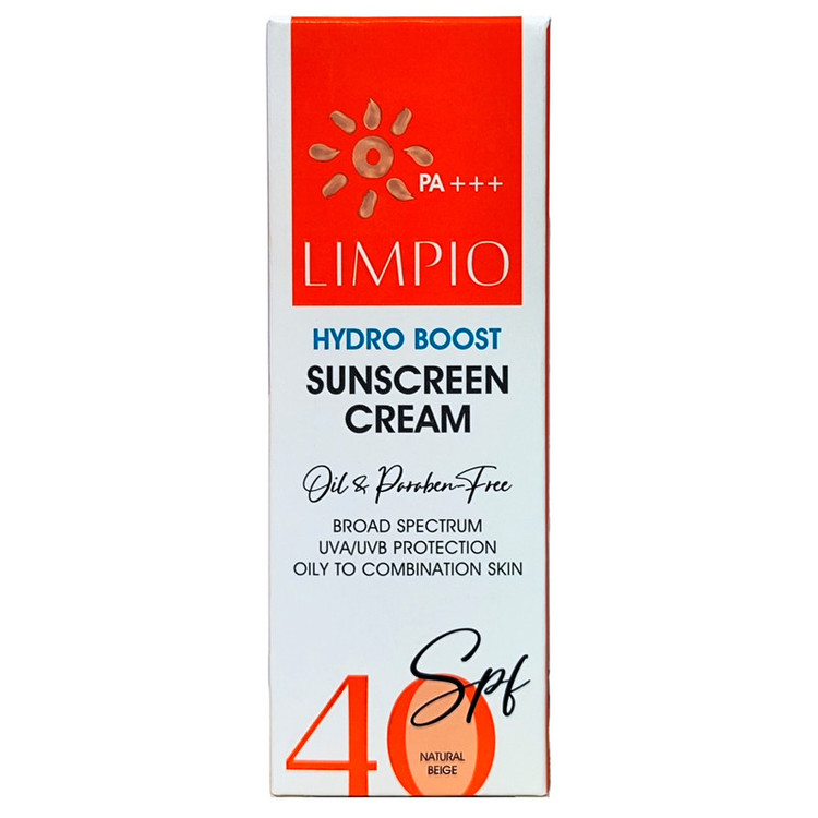 ضد آفتاب بی رنگ پوست مختلط و چرب لیمپیو Spf40